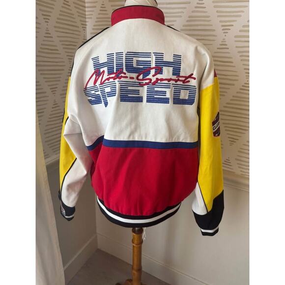 Adult Medium Moto Sport Canvas Color-block Jacket NWOT - Picture 5 of 9